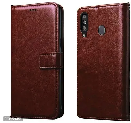 Coverblack Dual Protection Artificial Leather,Silicon Flip Cover For Honor Hryal00Ta , Honor_20IVintage Brown-thumb0