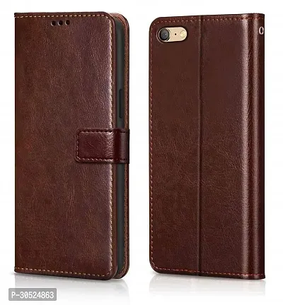 Coverblack Flexible Artificial Leather,Rubber Flip Cover For Oppo A71Executive Brown-thumb0