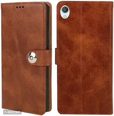 Coverblack Shock Proof Artificial Leather Flip Cover For Mi Poco F4 5GBrown-thumb3