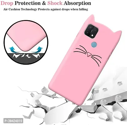 Modern Flexible Silicon Back Cover For Oppo Cph2179 , Oppo_A15SLight Pink-thumb3