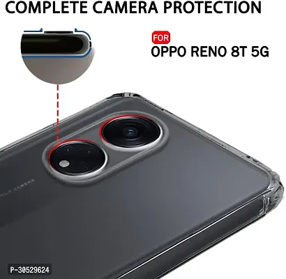 Coverblack Matte Finish Rubber Back Cover For Oppo Reno8T 5GTransparent-thumb5