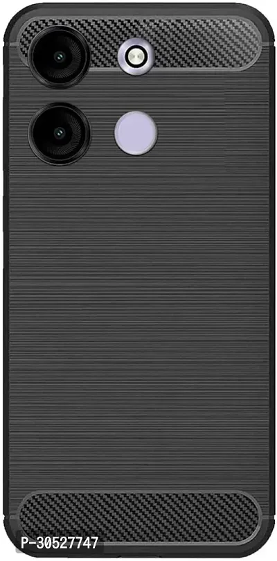 Coverblack Flexible Rubber Back Cover For Itel A60 , A60SBlack-thumb0