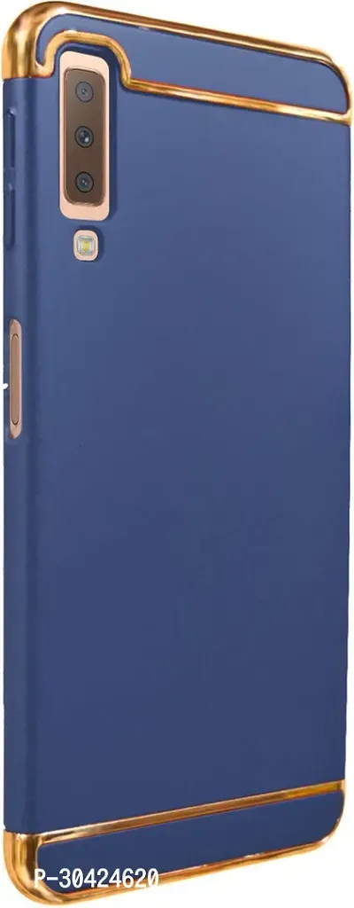 Modern Plastic Back Cover For Samsung Galaxy A7 (2018)Navy Blue-thumb0