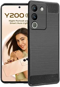 Coverblack Matte Finish Silicon Back Cover For Vivo V2307 , Vivo_Y200 5GBlack-thumb1