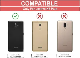 Coverblack Grip Case Rubber Back Cover For Lenovo K8 PlusTransparent-thumb2