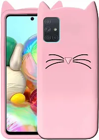 Modern Dual Protection Rubber Back Cover For Samsung Galaxy A71Baby Pink-thumb2