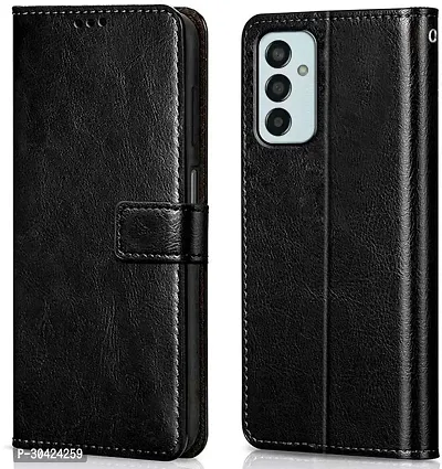 Coverblack Magnetic Case Artificial Leather,Rubber Flip Cover For Samsung Galaxy A15 5GGravity Black-thumb0