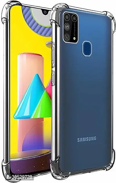 Coverblack Shock Proof Rubber Back Cover For Samsung Galaxy M30S ,Galaxy M31Transparent-thumb0