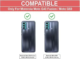 Coverblack Matte Finish Artificial Leather,Rubber Flip Cover For Motorola G40 FusionNavy Blue-thumb2