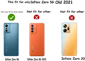 Coverblack Waterproof Rubber Back Cover For Infinix X6815B , Zero 5G 2021Transparent Totu-thumb2