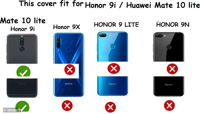 Coverblack Grip Case Artificial Leather,Plastic Flip Cover For Honor Rnel22 , Honor_9IBlack-thumb4