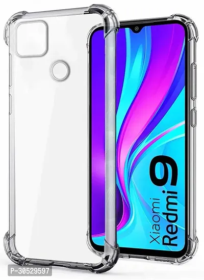 Coverblack Grip Case Rubber Back Cover For Mi Redmi 9Transparent-thumb0