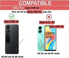 Modern Flexible Rubber Back Cover For Oppo A58 4G-thumb2