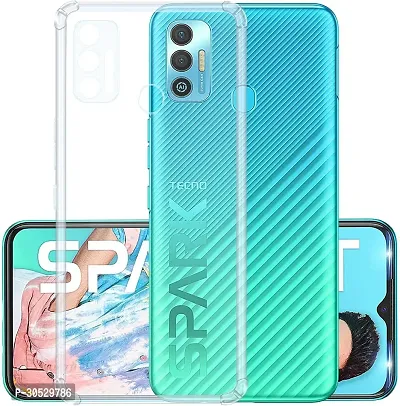 Coverblack Dual Protection Rubber Back Cover For Tecno Spark 7 , 7T , Kf6P , R651Transparent Totu-thumb0