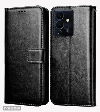 Coverblack Magnetic Case Artificial Leather,Silicon Flip Cover For Infinix Note 12Pro 5G X671BVintage Starry Black-thumb2