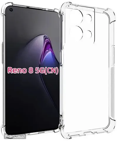 Coverblack Flexible Rubber Back Cover For Oppo Reno8 5GTransparent-thumb0