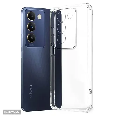 Modern Soft Rubber Silicone Clear Back Cover For Vivo Y200E 5G-thumb2