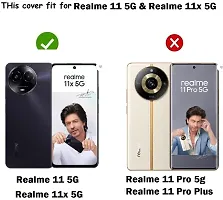 Coverblack Flexible Rubber Back Cover For Realme 11 5GTransparent-thumb3