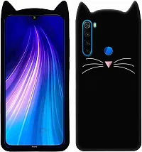 Modern Flexible Silicon Back Cover For Redmi Note 8Black-thumb1