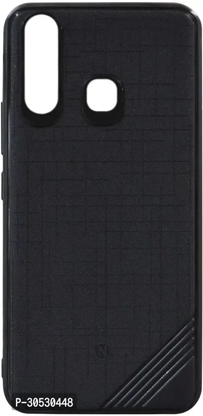 Coverblack Grip Case Rubber Back Cover For Vivo 1915 , Vivo Y19Black-thumb0