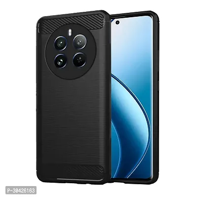 Coverblack Silicone Hybrid Matte Rubber Case Back Cover For Realme Narzo 70 Pro 5G Black-thumb2