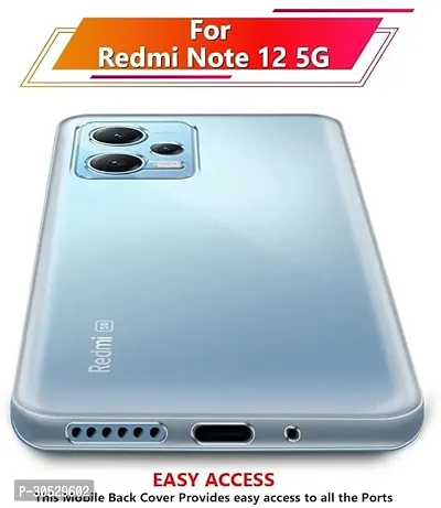 Coverblack Dual Protection Silicon Back Cover For Mi Redmi Note 12 5GTransparent Totu-thumb5