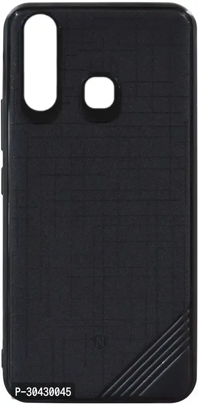 Modern Flexible Rubber Back Cover For Vivo Y15Black-thumb2