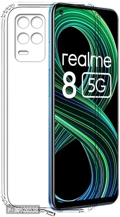 Classy Dual Protection Rubber Back Cover For Realme 8 5G-thumb0