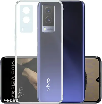 Classy Dual Protection Rubber Back Cover For Vivo V21E 5G-thumb0