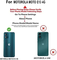 Classy Flexible Rubber Back Cover For Motorola E13-thumb2