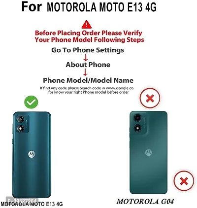 Classy Flexible Rubber Back Cover For Motorola E13-thumb3