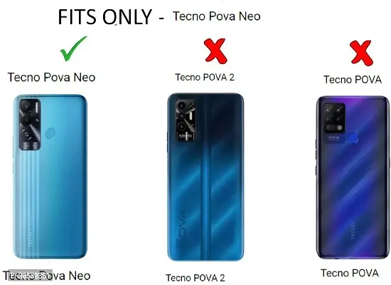 Coverblack Grip Case Rubber Back Cover For Tecno Pova NeoBlack-thumb4