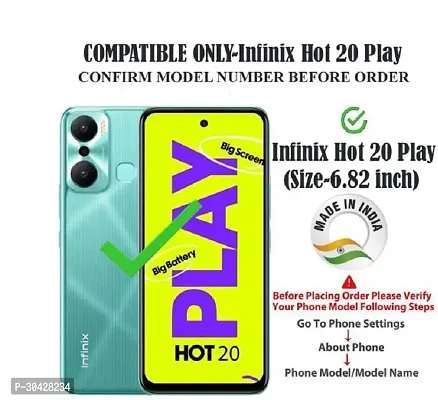 Modern Dual Protection Rubber Back Cover For Infinix X6825 , Hot 20Play  Totu-thumb4