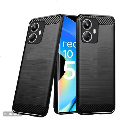 Coverblack Dual Protection Rubber Back Cover For Realme 10 Pro+ 5GBlack-thumb0