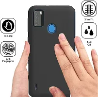 Coverblack Flexible Rubber Back Cover For Itel P651LBlack-thumb4