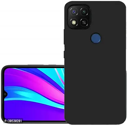 Coverblack Flexible Rubber Back Cover For Poco C31Black-thumb2