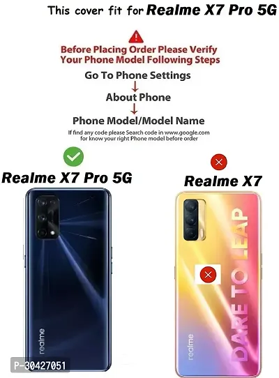 Coverblack Dual Protection Fiber Back Cover For Realme Rmx2121 , X7 Pro 5GRich Black-thumb3