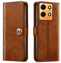 Coverblack Grip Case Artificial Leather,Rubber Flip Cover For Oneplus Nord 3 5GBrown-thumb1