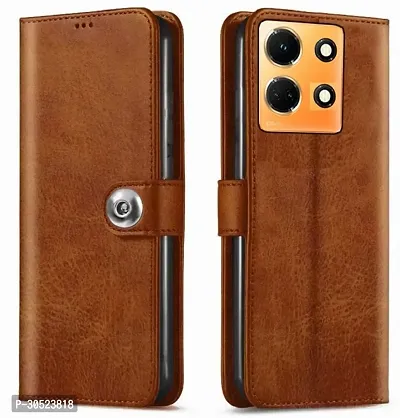 Coverblack Grip Case Artificial Leather,Rubber Flip Cover For Oneplus Nord 3 5GBrown-thumb2