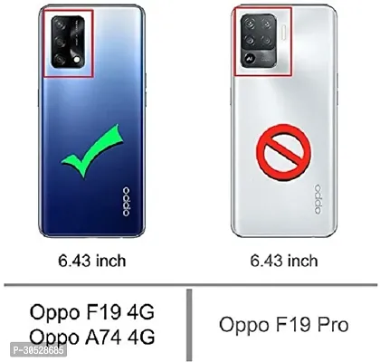 Coverblack Flexible Rubber Back Cover For Oppo Cph2219 , A74 5G , F19Transparent Totu-thumb4