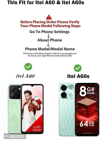 Classy Dual Protection Rubber Back Cover For Itel A60 , Itel A60S-thumb4