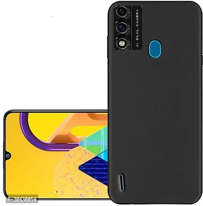 Modern Flexible Rubber Back Cover For Itel Vision 1ProL6502Black-thumb0