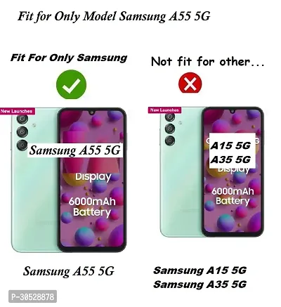 Coverblack Soft Rubber Back Cover For Samsung A55 5GSma556ETransparent-thumb3