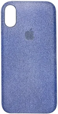 Coverblack Hard Case Plastic,Cloth Back Cover For Apple Iphone 10RBlue-thumb1