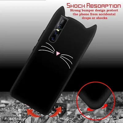 Modern Dual Protection Rubber Back Cover For Vivo V15 ProDark Black-thumb5