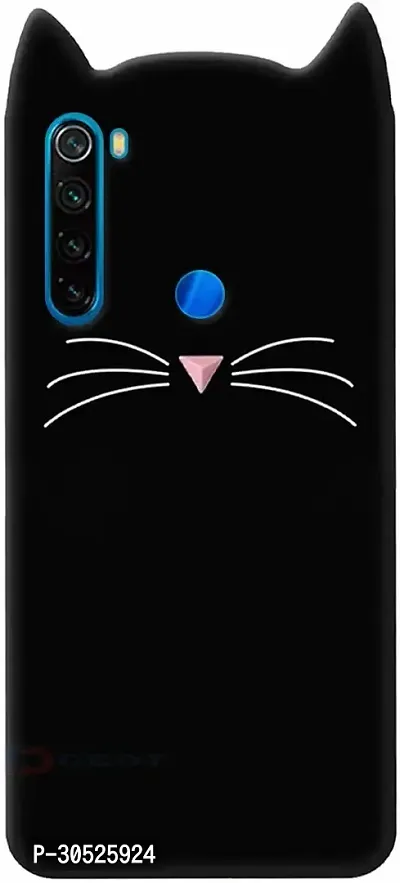 Coverblack Flexible Silicon Back Cover For Redmi Note 8Black-thumb0