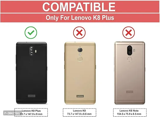 Coverblack Grip Case Rubber Back Cover For Lenovo K8 PlusTransparent-thumb3