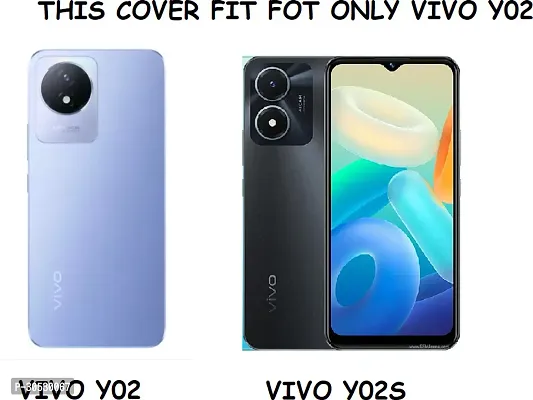 Coverblack Dual Protection Rubber Back Cover For Vivo Y02Transparent-thumb4