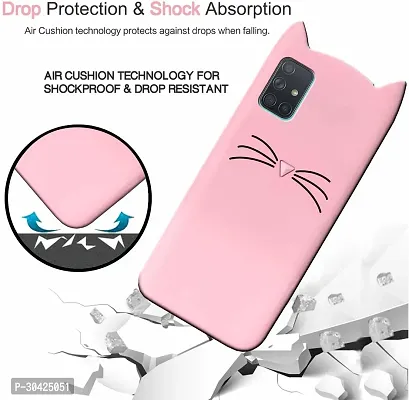 Modern Dual Protection Rubber Back Cover For Samsung Galaxy A71Baby Pink-thumb5