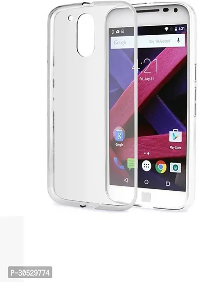 Coverblack Shock Proof Rubber Back Cover For Motorola Moto E3 ( 3Rd Gen)Transparent-thumb0